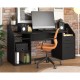 ΓΡΑΦΕΙΟ BLETCHLEY ΜΑΥΡΟ ΧΡΩΜΑ 170x65x92,5εκ