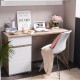 ΓΡΑΦΕΙΟ Elan GREY OAK/ΛΕΥΚΗ ΛΑΚΑ 130x50x75,5εκ