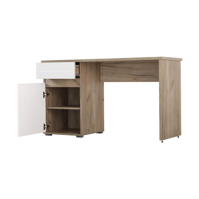 ΓΡΑΦΕΙΟ Elan GREY OAK/ΛΕΥΚΗ ΛΑΚΑ 130x50x75,5εκ