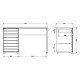 ΓΡΑΦΕΙΟ Elan GREY OAK/ΛΕΥΚΗ ΛΑΚΑ 130x50x75,5εκ