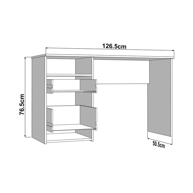 ΓΡΑΦΕΙΟ HIPATIA 2F ΛΕΥΚΟ ΧΡΩΜΑ 127x51x77εκ ΓΡΑΦΕΙΟ HIPATIA 2F ΛΕΥΚΟ ΧΡΩΜΑ 127x51x77εκ