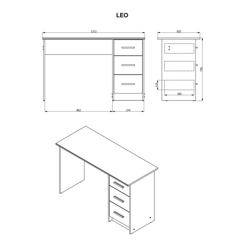 ΓΡΑΦΕΙΟ Leo ARTISAN OAK 121x50x75εκ ΓΡΑΦΕΙΟ Leo ARTISAN OAK 121x50x75εκ