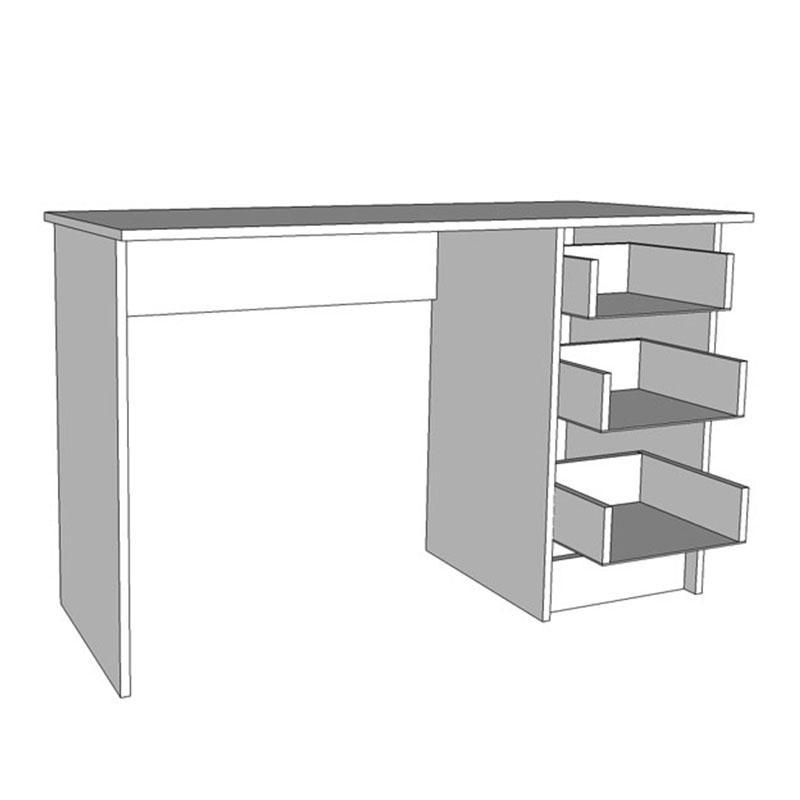 ΓΡΑΦΕΙΟ Leo Λευκό 121x50x74,5εκ