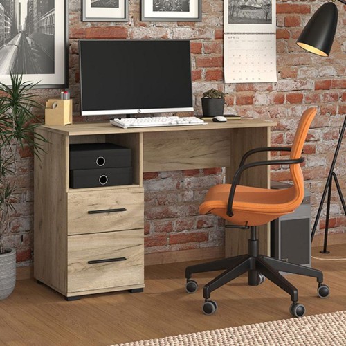 ΓΡΑΦΕΙΟ POLET 2F GREY OAK ΧΡΩΜΑ 110x50x75,5εκ