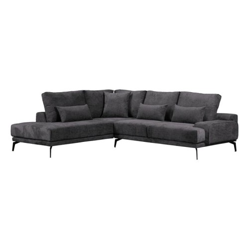 ΚΑΝΑΠΕΣ ΑΡΙΣΤΕΡΗ ΓΩΝΙΑ Fylliana Cristina ΓΚΡΙ ΧΡΩΜΑ 300x230x92εκ