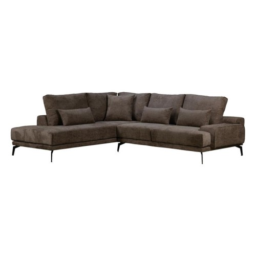 ΚΑΝΑΠΕΣ ΑΡΙΣΤΕΡΗ ΓΩΝΙΑ Fylliana Cristina ΚΑΦΕ ΧΡΩΜΑ 300x230x92εκ