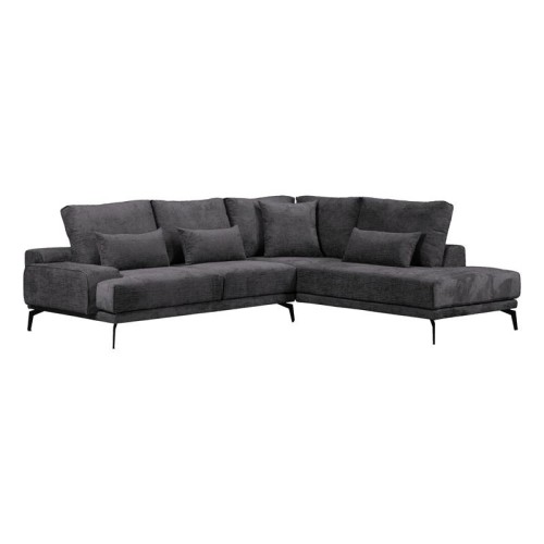 ΚΑΝΑΠΕΣ ΔΕΞΙΑ ΓΩΝΙΑ Fylliana Cristina ΓΚΡΙ ΧΡΩΜΑ 300x230x92εκ