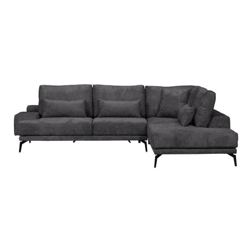 ΚΑΝΑΠΕΣ ΔΕΞΙΑ ΓΩΝΙΑ Fylliana Cristina ΓΚΡΙ ΧΡΩΜΑ 300x230x92εκ