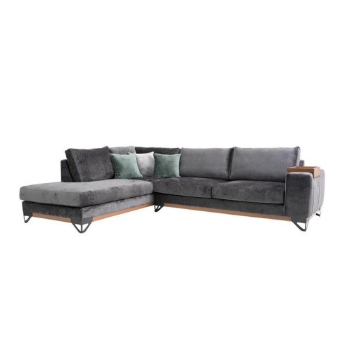 ΚΑΝΑΠΕΣ Fylliana Angelo ΑΡΙΣΤΕΡΗ ΓΩΝΙΑ ΣΚΟΥΡΟ ΓΚΡΙ 300x230x95