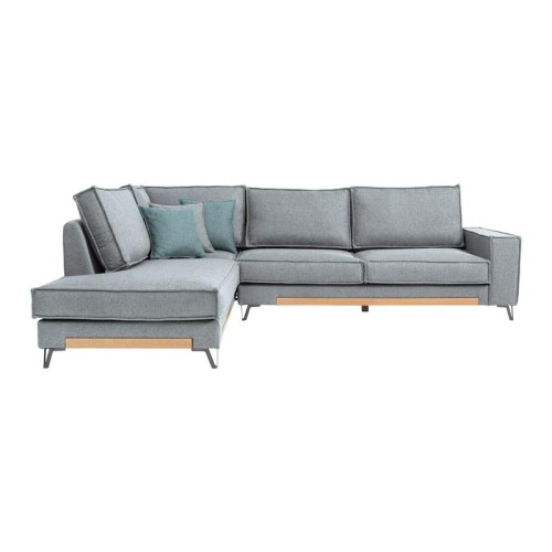 ΚΑΝΑΠΕΣ Fylliana Loftio ΑΡΙΣΤΕΡΗ ΓΩΝΙΑ ΓΚΡΙ ΧΡΩΜΑ 280x220x95εκ