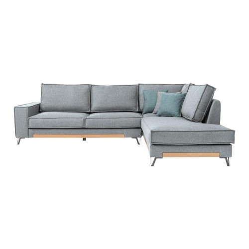 ΚΑΝΑΠΕΣ Fylliana Loftio ΔΕΞΙΑ ΓΩΝΙΑ ΓΚΡΙ ΧΡΩΜΑ 280x220x95εκ