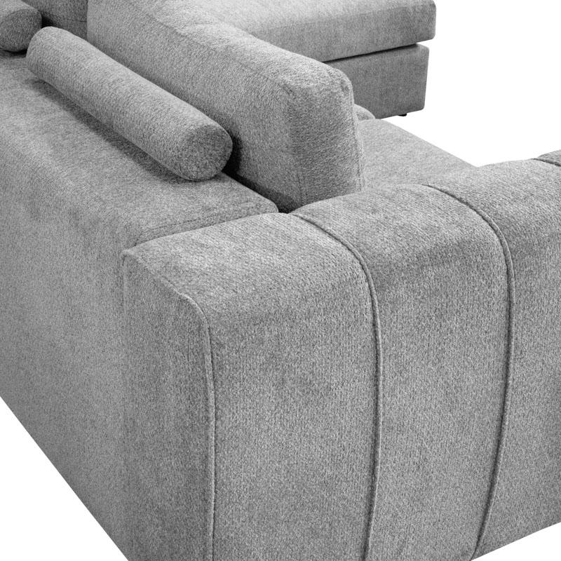ΚΑΝΑΠΕΣ Fylliana Mondiva ΔΕΞΙΑ ΓΩΝΙΑ ΓΚΡΙ ΧΡΩΜΑ 280x180x83εκ ΚΑΝΑΠΕΣ Fylliana Mondiva ΔΕΞΙΑ ΓΩΝΙΑ ΓΚΡΙ ΧΡΩΜΑ 280x180x83εκ