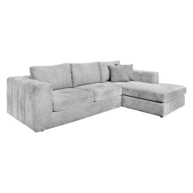 ΚΑΝΑΠΕΣ Fylliana Mondore ΔΕΞΙΑ ΓΩΝΙΑ ΓΚΡΙ ΧΡΩΜΑ 280x180x83εκ