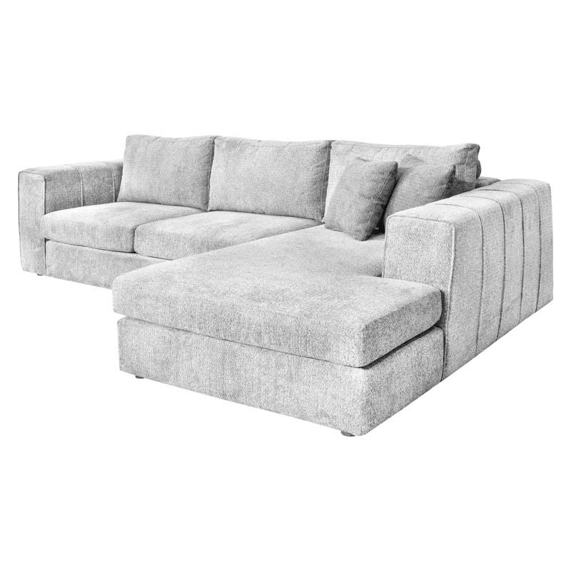 ΚΑΝΑΠΕΣ Fylliana Mondore ΔΕΞΙΑ ΓΩΝΙΑ ΓΚΡΙ ΧΡΩΜΑ 280x180x83εκ