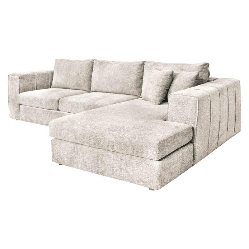 ΚΑΝΑΠΕΣ Fylliana Mondore ΔΕΞΙΑ ΓΩΝΙΑ ΜΠΕΖ ΧΡΩΜΑ 280x180x83εκ