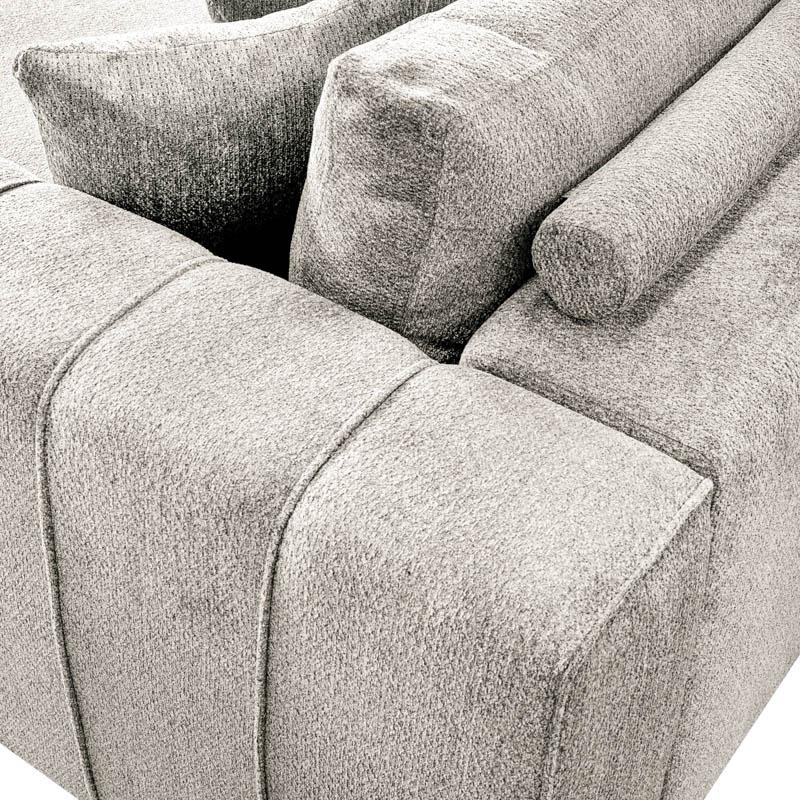 ΚΑΝΑΠΕΣ Fylliana Mondore ΔΕΞΙΑ ΓΩΝΙΑ ΜΠΕΖ ΧΡΩΜΑ 280x180x83εκ