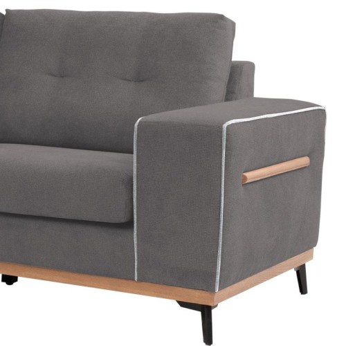 ΚΑΝΑΠΕΣ ΓΩΝΙΑ Fylliana "Sebastian" ΓΚΡΙ ΑΡΙΣΤΕΡΗ ΓΩΝΙΑ 280x220
