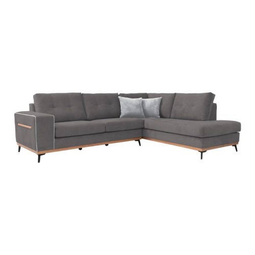 ΚΑΝΑΠΕΣ ΓΩΝΙΑ Fylliana "Sebastian" ΓΚΡΙ ΔΕΞΙΑ ΓΩΝΙΑ 280x220