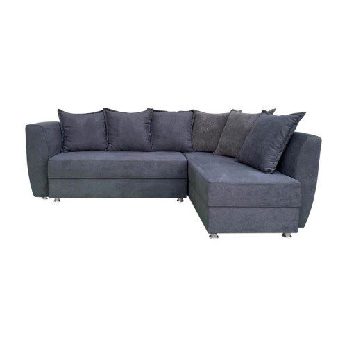 ΚΑΝΑΠΕΣ ΓΩΝΙΑ Fylliana VITA ΣΚΟΥΡΟ ΓΚΡΙ ΧΡΩΜΑ 255x176x90εκ