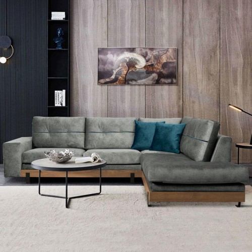 ΚΑΝΑΠΕΣ ΓΩΝΙΑ Murcia ΣΚΟΥΡΟ ΓΚΡΙ-NAVY BLUE ΔΕΞΙΑ ΓΩΝΙΑ 280*220