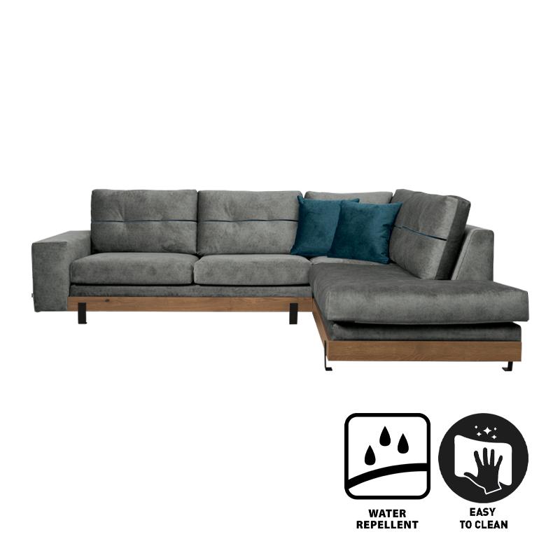 ΚΑΝΑΠΕΣ ΓΩΝΙΑ Murcia ΣΚΟΥΡΟ ΓΚΡΙ-NAVY BLUE ΔΕΞΙΑ ΓΩΝΙΑ 280*220