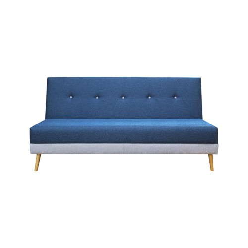 ΚΑΝΑΠΕΣ-ΚΡΕΒΑΤΙ Fylliana Napster DENIM ΥΦΑΣΜΑ ΜΕ ΓΚΡΙ ΡΙΓΑ 180x80x95εκ