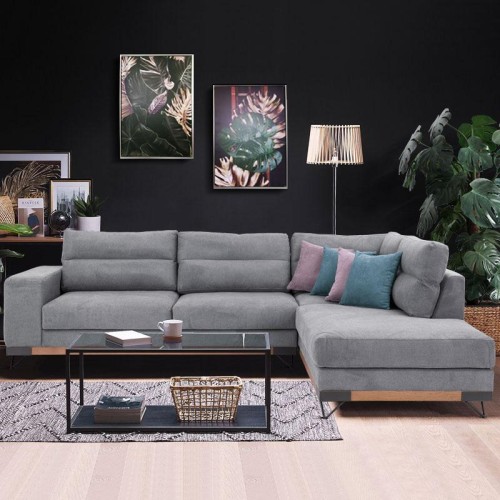 ΚΑΝΑΠΕΣ New Monaco ΔΕΞΙΑ ΓΩΝΙΑ ΓΚΡΙ 300*230*95