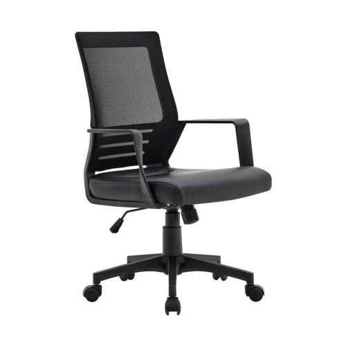 ΚΑΡΕΚΛΑ ΓΡΑΦΕΙΟΥ Fylliana W-19-3Α ΜΑΥΡΟ ΧΡΩΜΑ 60*63*105εκ