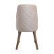 ΚΑΡΕΚΛΑ ΤΡΑΠΕΖΑΡΙΑΣ Fylliana T-3 LUX ΜΠΕΖ ΥΦΑΣΜΑ GREY OAK ΠΟΔΙΑ 45*50*90