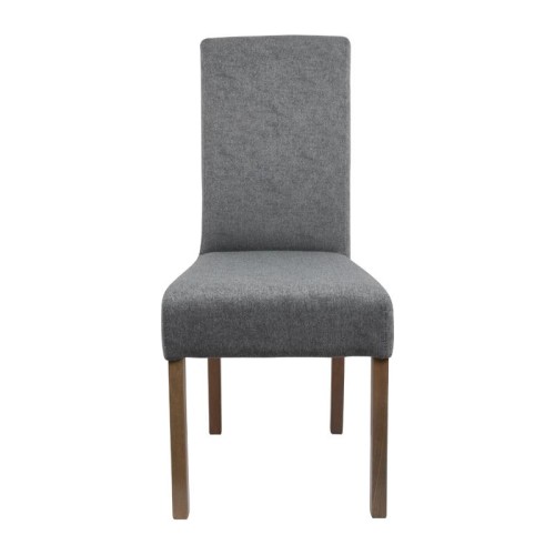 ΚΑΡΕΚΛΑ ΤΡΑΠΕΖΑΡΙΑΣ Fylliana Τ-6 ΓΚΡΙ ΥΦΑΣΜΑ ΜΕ GREY OAK ΠΟΔΙΑ 56x48x103εκ