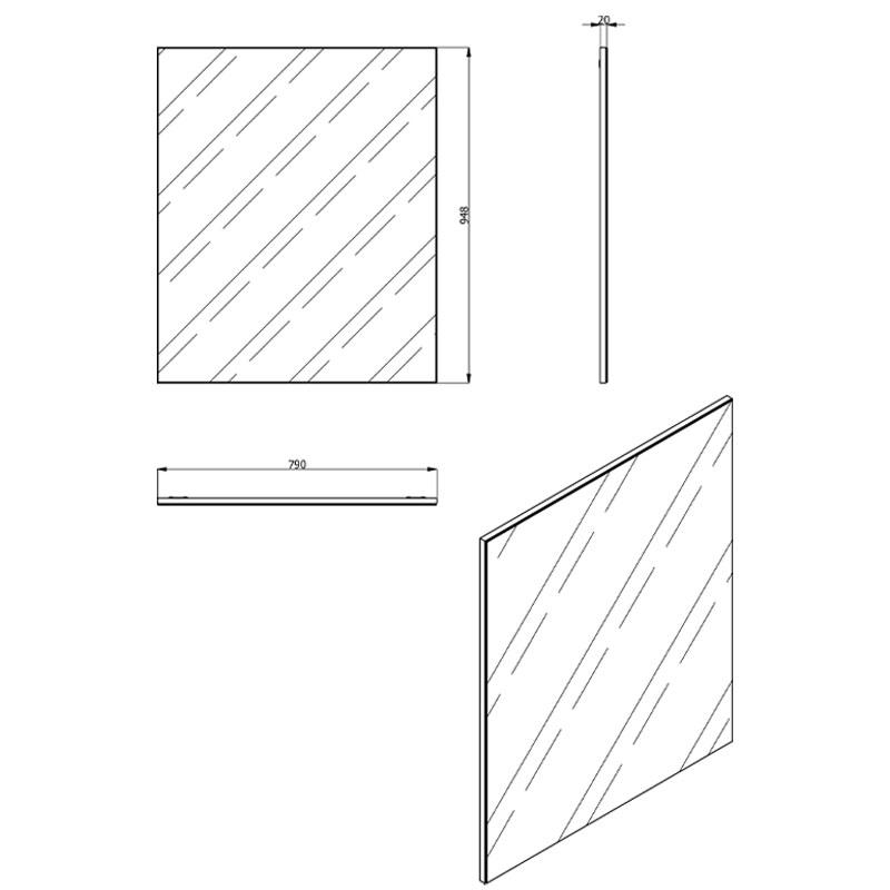 ΚΑΘΡΕΦΤΗΣ Beny OG 79x2x95εκ