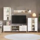 ΚΕΝΤΡΟ ΨΥΧΑΓΩΓΙΑΣ-ΣΥΝΘΕΣΗ PECKHAM ΛΕΥΚΟ-OAK 260x40x183εκ ΚΕΝΤΡΟ ΨΥΧΑΓΩΓΙΑΣ-ΣΥΝΘΕΣΗ PECKHAM ΛΕΥΚΟ-OAK 260x40x183εκ