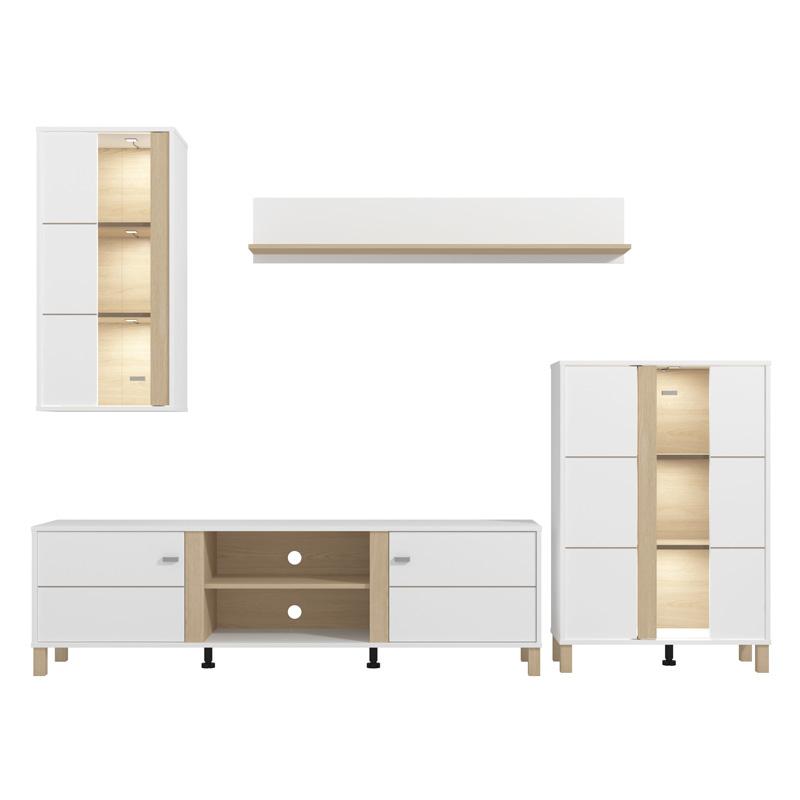 ΚΕΝΤΡΟ ΨΥΧΑΓΩΓΙΑΣ-ΣΥΝΘΕΣΗ PECKHAM ΛΕΥΚΟ-OAK 260x40x183εκ ΚΕΝΤΡΟ ΨΥΧΑΓΩΓΙΑΣ-ΣΥΝΘΕΣΗ PECKHAM ΛΕΥΚΟ-OAK 260x40x183εκ