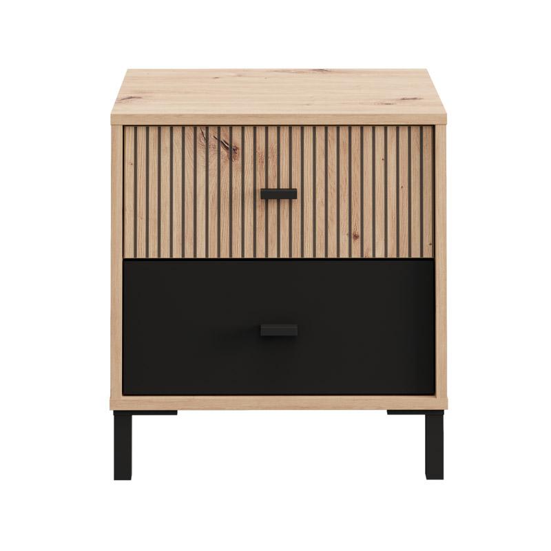 ΚΟΜΟΔΙΝΟ AVIGNON ΝΟ2F ARTISAN OAK-ΜΑΥΡΟ ΧΡΩΜΑ 48x40x52εκ ΚΟΜΟΔΙΝΟ AVIGNON ΝΟ2F ARTISAN OAK-ΜΑΥΡΟ ΧΡΩΜΑ 48x40x52εκ