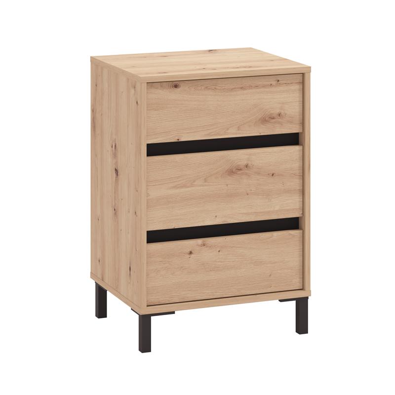 ΚΟΜΟΔΙΝΟ MARRON NO3F ARTISAN OAK/ΜΑΥΡΟ ΜΑΤΤ ΧΡΩΜΑ 48x40x71εκ ΚΟΜΟΔΙΝΟ MARRON NO3F ARTISAN OAK/ΜΑΥΡΟ ΜΑΤΤ ΧΡΩΜΑ 48x40x71εκ