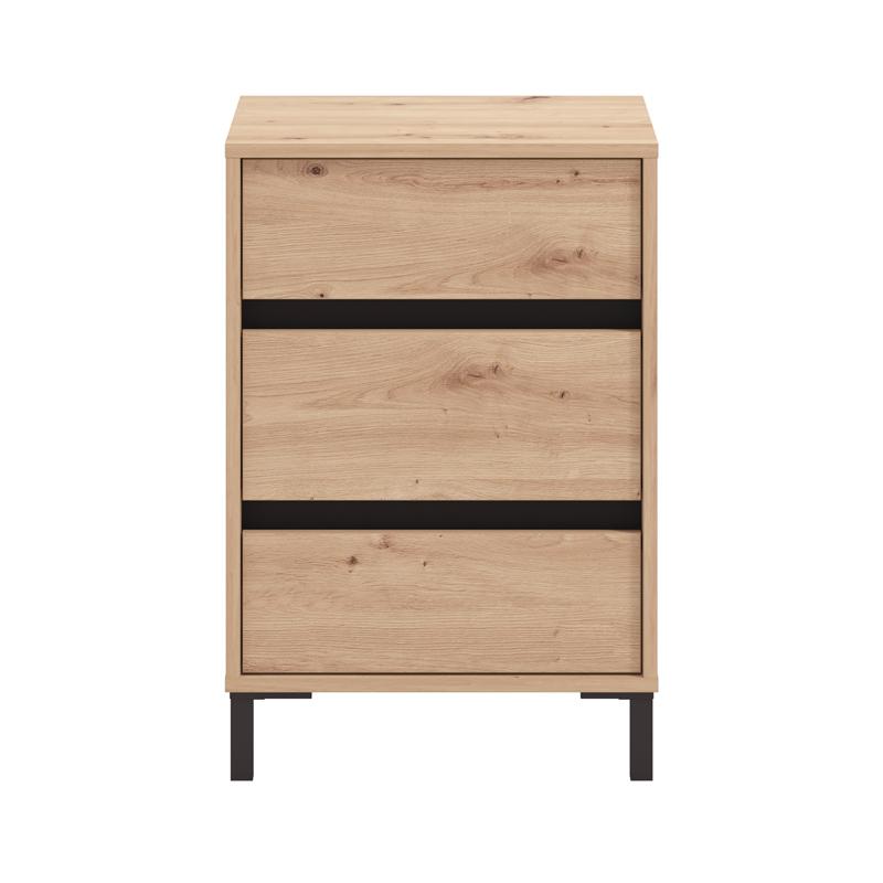 ΚΟΜΟΔΙΝΟ MARRON NO3F ARTISAN OAK/ΜΑΥΡΟ ΜΑΤΤ ΧΡΩΜΑ 48x40x71εκ ΚΟΜΟΔΙΝΟ MARRON NO3F ARTISAN OAK/ΜΑΥΡΟ ΜΑΤΤ ΧΡΩΜΑ 48x40x71εκ
