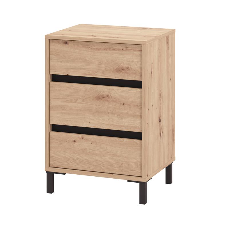 ΚΟΜΟΔΙΝΟ MARRON NO3F ARTISAN OAK/ΜΑΥΡΟ ΜΑΤΤ ΧΡΩΜΑ 48x40x71εκ ΚΟΜΟΔΙΝΟ MARRON NO3F ARTISAN OAK/ΜΑΥΡΟ ΜΑΤΤ ΧΡΩΜΑ 48x40x71εκ