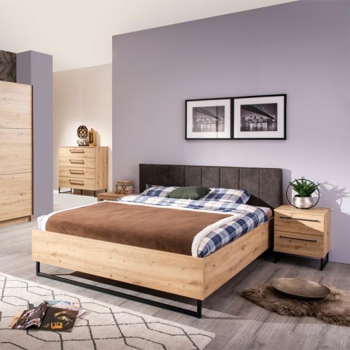 ΚΟΜΟΔΙΝΟ SARDINIA NO2F ARTISAN OAK / ΜΑΥΡΟ 45.5*35*54
