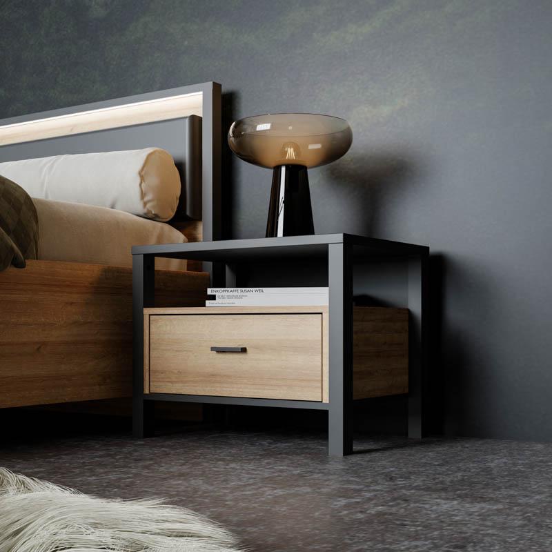 ΚΟΜΟΔΙΝΟ TERRANO RIVIERA OAK ΧΡΩΜΑ 55x40x49εκ ΚΟΜΟΔΙΝΟ TERRANO RIVIERA OAK ΧΡΩΜΑ 55x40x49εκ
