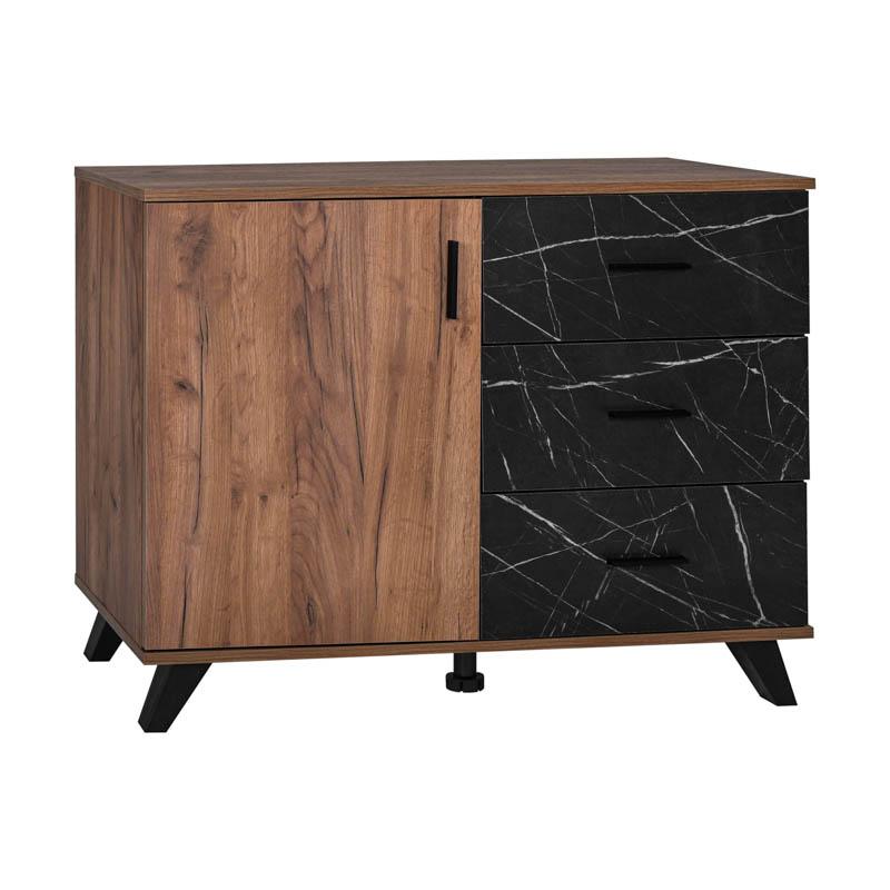 ΚΟΜΟΤΑ Fylliana Miami TOBACCO ΜΕ BLACK MARBLE ΧΡΩΜΑ 106x40x84εκ ΚΟΜΟΤΑ Fylliana Miami TOBACCO ΜΕ BLACK MARBLE ΧΡΩΜΑ 106x40x84εκ
