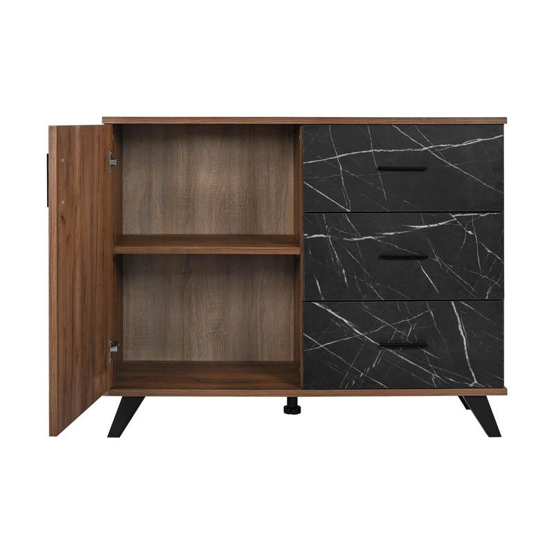 ΚΟΜΟΤΑ Fylliana Miami TOBACCO ΜΕ BLACK MARBLE ΧΡΩΜΑ 106x40x84εκ ΚΟΜΟΤΑ Fylliana Miami TOBACCO ΜΕ BLACK MARBLE ΧΡΩΜΑ 106x40x84εκ
