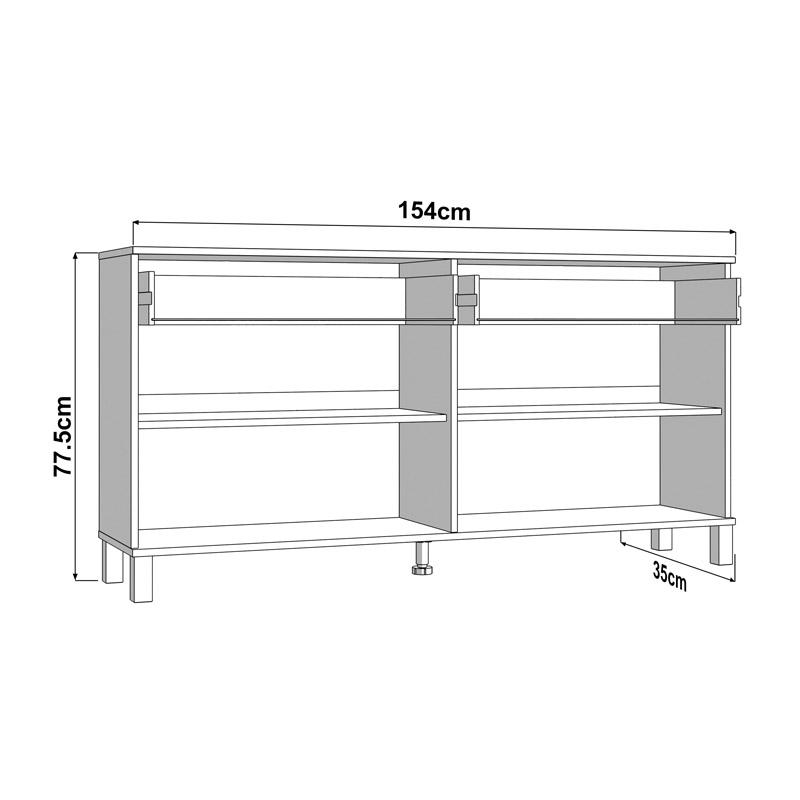 ΚΟΜΟΤΑ-ΜΠΟΥΦΕΣ ALMOND 154 4K2F4V ARTISAN OAK ΧΡΩΜΑ 154x35x78εκ ΚΟΜΟΤΑ-ΜΠΟΥΦΕΣ ALMOND 154 4K2F4V ARTISAN OAK ΧΡΩΜΑ 154x35x78εκ