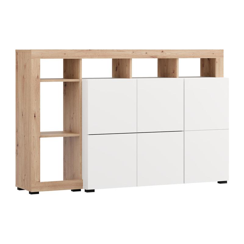 ΚΟΜΟΤΑ-ΜΠΟΥΦΕΣ ARGYLL 154 3K2F1V OP ΛΕΥΚΟ ΜΕ ARTISAN OAK ΧΡΩΜΑ 155x40x100εκ ΚΟΜΟΤΑ-ΜΠΟΥΦΕΣ ARGYLL 154 3K2F1V OP ΛΕΥΚΟ ΜΕ ARTISAN OAK ΧΡΩΜΑ 155x40x100εκ