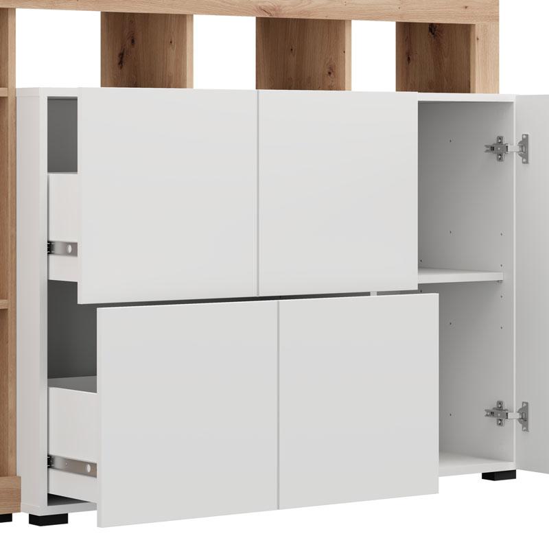 ΚΟΜΟΤΑ-ΜΠΟΥΦΕΣ ARGYLL 154 3K2F1V OP ΛΕΥΚΟ ΜΕ ARTISAN OAK ΧΡΩΜΑ 155x40x100εκ ΚΟΜΟΤΑ-ΜΠΟΥΦΕΣ ARGYLL 154 3K2F1V OP ΛΕΥΚΟ ΜΕ ARTISAN OAK ΧΡΩΜΑ 155x40x100εκ