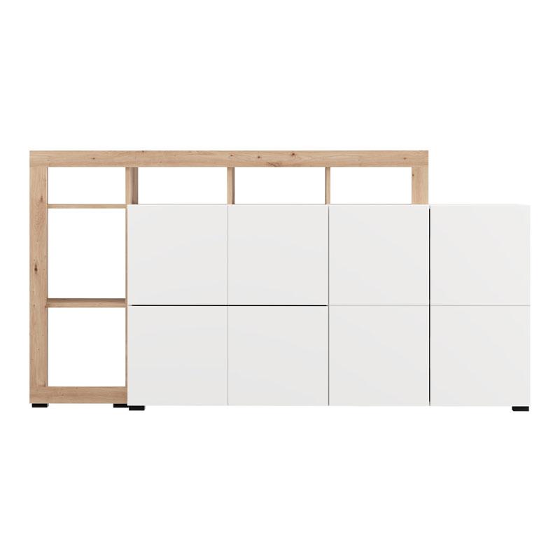 ΚΟΜΟΤΑ-ΜΠΟΥΦΕΣ ARGYLL 192 4K2F2V OP ΛΕΥΚΟ ΜΕ ARTISAN OAK ΧΡΩΜΑ 193x40x100εκ ΚΟΜΟΤΑ-ΜΠΟΥΦΕΣ ARGYLL 192 4K2F2V OP ΛΕΥΚΟ ΜΕ ARTISAN OAK ΧΡΩΜΑ 193x40x100εκ