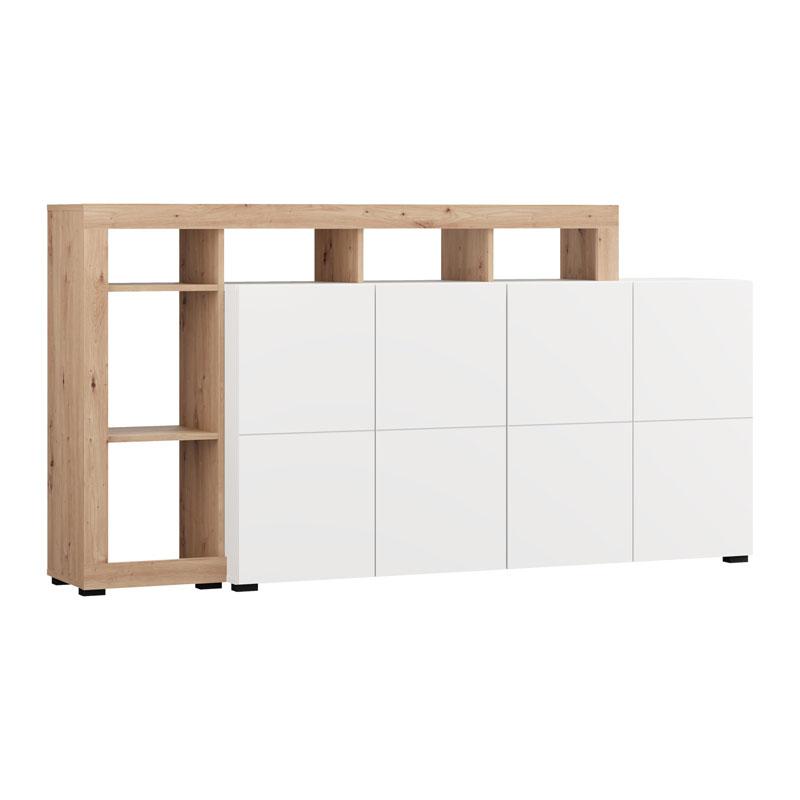 ΚΟΜΟΤΑ-ΜΠΟΥΦΕΣ ARGYLL 192 4K4V OP ΛΕΥΚΟ ΜΕ ARTISAN OAK ΧΡΩΜΑ 193x40x100εκ ΚΟΜΟΤΑ-ΜΠΟΥΦΕΣ ARGYLL 192 4K4V OP ΛΕΥΚΟ ΜΕ ARTISAN OAK ΧΡΩΜΑ 193x40x100εκ