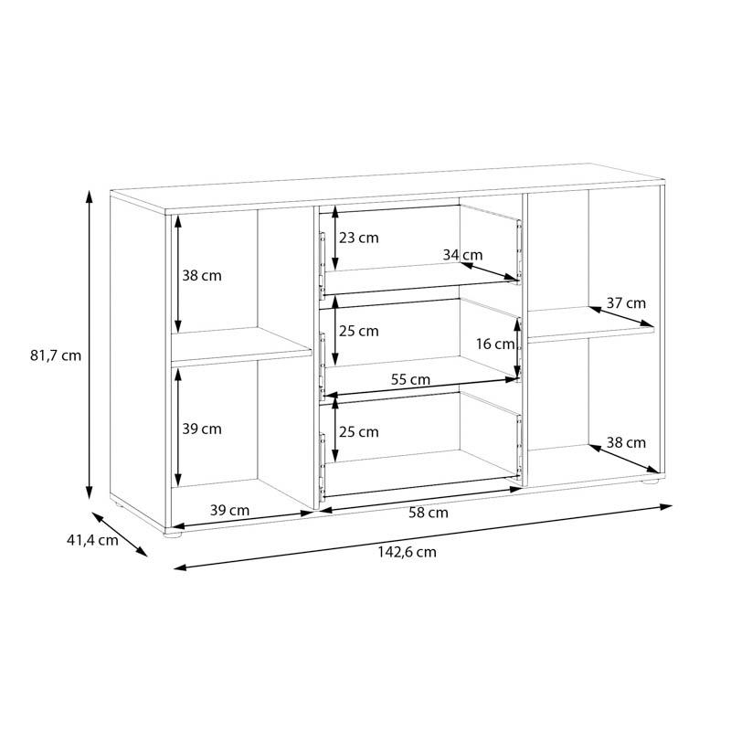 ΚΟΜΟΤΑ-ΜΠΟΥΦΕΣ ARIA MAUVELLA OAK ΧΡΩΜΑ 143x42x82εκ ΚΟΜΟΤΑ-ΜΠΟΥΦΕΣ ARIA MAUVELLA OAK ΧΡΩΜΑ 143x42x82εκ