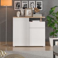 ΚΟΜΟΤΑ-ΜΠΟΥΦΕΣ ATERNO 103 2K1F2V ΛΕΥΚΟ/ARTISAN ΧΡΩΜΑ 103x40x94εκ