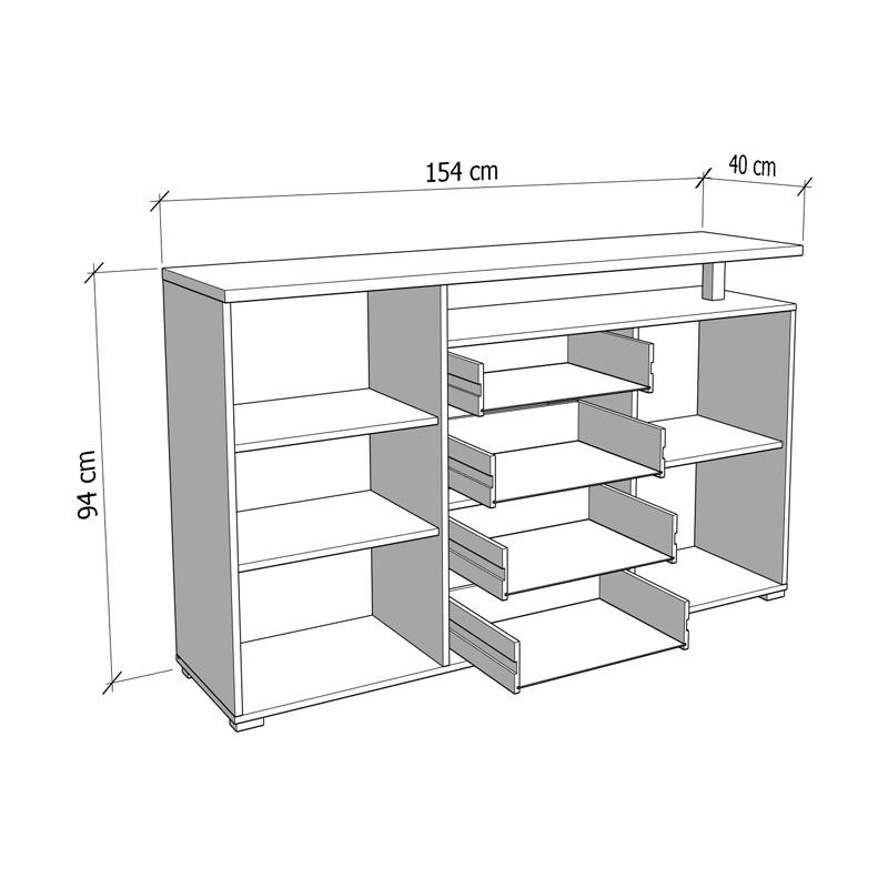 ΚΟΜΟΤΑ-ΜΠΟΥΦΕΣ ATERNO 154 3K4F2V ΛΕΥΚΟ/ARTISAN ΧΡΩΜΑ 154x40x94εκ ΚΟΜΟΤΑ-ΜΠΟΥΦΕΣ ATERNO 154 3K4F2V ΛΕΥΚΟ/ARTISAN ΧΡΩΜΑ 154x40x94εκ