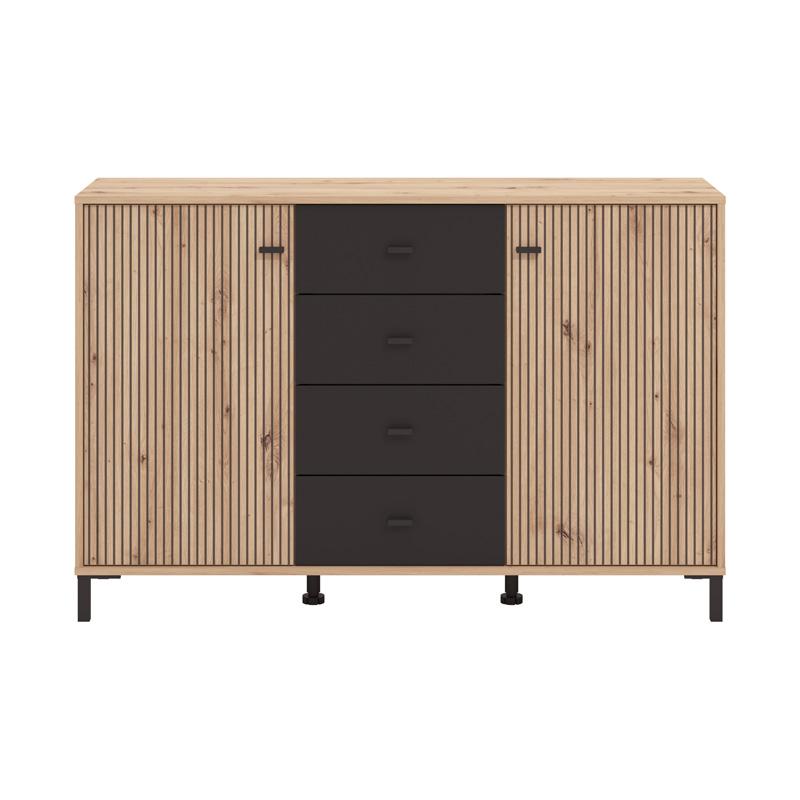 ΚΟΜΟΤΑ-ΜΠΟΥΦΕΣ Avignon 138 3K4F2V ARTISAN OAK-ΜΑΥΡΟ ΧΡΩΜΑ 139x40x90εκ ΚΟΜΟΤΑ-ΜΠΟΥΦΕΣ Avignon 138 3K4F2V ARTISAN OAK-ΜΑΥΡΟ ΧΡΩΜΑ 139x40x90εκ